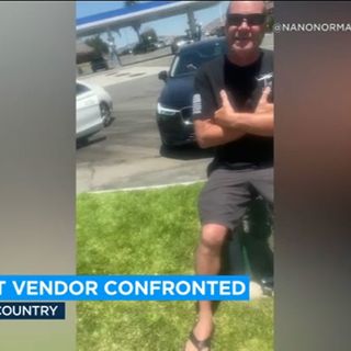 Fruit vendor apparently harassed by couple in Santa Clarita