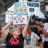 White anti-mask protesters jeered a black pastor demanding Tulsa race massacre reparations