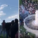 Chaos in Chicago: 18 officers injured, 1000 protesters riot, attempt to tear down Columbus statue