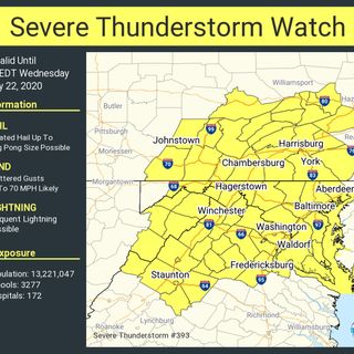 Damaging storms shift east of the area, after hammering many spots. 50,000 without power.