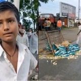 India: Civic officials allegedly overturned 14-year-old egg seller's cart for not paying bribe