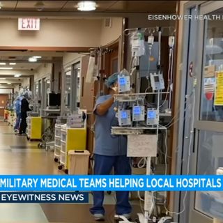 Military medical teams arrive to help 2 LA hospitals amid rise in COVID-19 cases