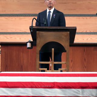 At Lewis funeral, Obama calls for renewing Voting Rights Act