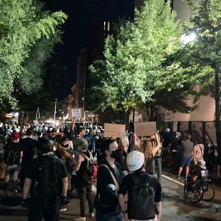 Portland protesters patrol themselves without presence of federal officers