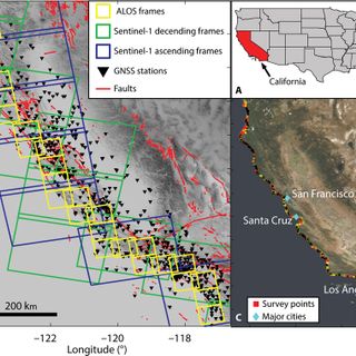 Tracking California’s sinking coast from space: Implications for relative sea-level rise