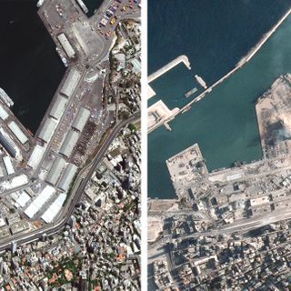 Satellite Images Show Aftermath Of Beirut Blast