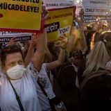 Turkish women rally against domestic violence as ruling party contemplates leaving key rights treaty