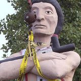 Crews begin removing controversial Hiawatha statue from Riverside Park after 60 years