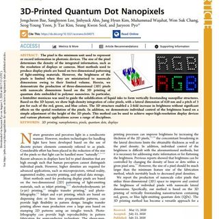 KERI creates a super-high-resolution nano display based on the 3D printing close to virtual reality