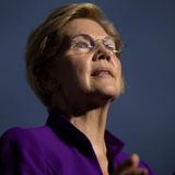 Elizabeth Warren addresses the Native American Caucus during the Democratic Convention