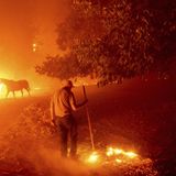 California wildfires chase people from homes into smoky air