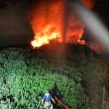 Smoldering fire at Manchester transfer station brush dump