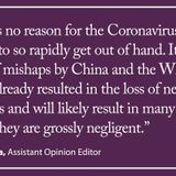 Opinion | China, WHO grossly negligent in coronavirus responses