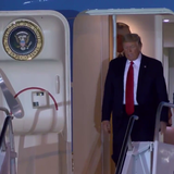 President Trump arrives in Las Vegas ahead of full day of campaigning