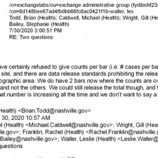 COVID-19 emails from Nashville mayor's office show disturbing revelation