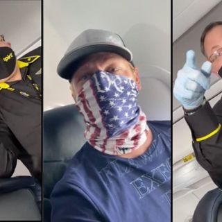 Spirit Airlines Flight Attendant Threatens Passenger With Arrest Over Patriotic Face Covering: "It is not legal according to the CDC" [VIDEO]