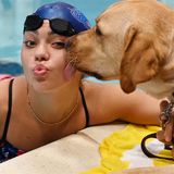 Blind teen swimmer and guide dog make ‘perfect pair’ in Paralympics quest