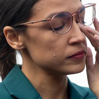 Alexandria Ocasio-Cortez sheds tear and says "we are standing on native land" as she calls to defund ICE