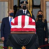 Protesters boo, chant as Trump visits RBG casket: video | Charlotte Observer