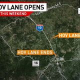 First Bexar County HOV lanes set to open this weekend