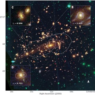 An excess of small-scale gravitational lenses observed in galaxy clusters