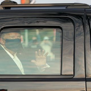 Trump leaves hospital in car to greet supporters; says he's 'learned a lot' about virus