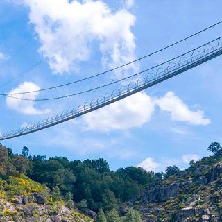 World's longest pedestrian suspension bridge opens in Portugal