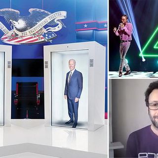 Hologram 'phone booth' can beam Trump and Biden on to debate stage