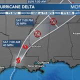 Delta to bring gusty winds and rain bands overnight