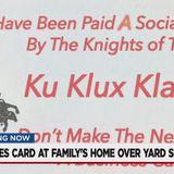 KKK leaves card at family's home in response to yard sign