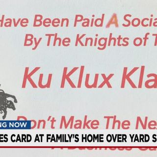 KKK leaves card at family's home in response to yard sign