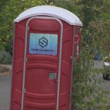 'Dozens of angry emails': Red port-a-potties, meant to help Portland's homeless, spark anger and vandalism