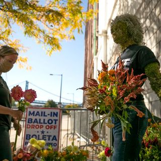 Philly florists bring beauty back to voting with public installations across the region