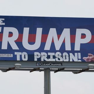 Trump billboard in Houston goes viral after being vandalized