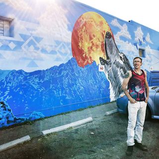 Wolf murals take form on north Main Avenue in Durango