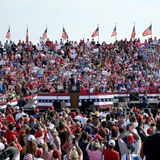 Trailing in the polls and in fundraising, Trump clings to one marker as a sign of success — crowd size