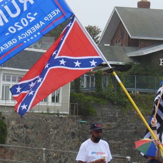 Swampscott rallies have included KKK robe, man in blackface, Confederate flag