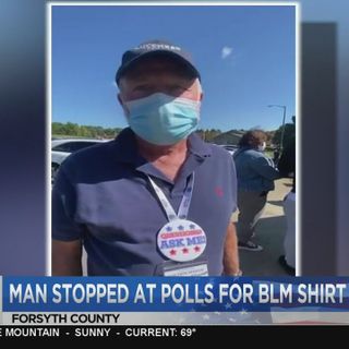 Man stopped by poll worker for wearing Black Lives Matter Shirt