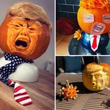 Donald Trump pumpkins are the big Halloween craze as people create 'Trumpkins'