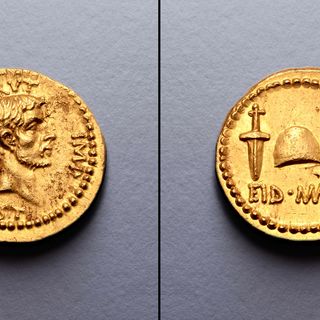 An ultra-rare coin celebrating Julius Caesar's assassination sells for a record $3.5 million