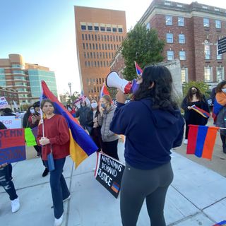 Armenians march in Clayton to call attention to war between Armenia and Azerbaijan