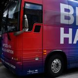 Biden campaign cancels 2 Texas events after vehicles with Trump flags surround Biden-Harris bus on I-35