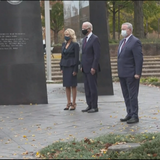 President-elect Joe Biden Makes Surprise Appearance At Philadelphia's Korean War Memorial On Veterans Day