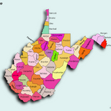 Create Custom West Virginia Map Chart with Online, Free Map Maker.