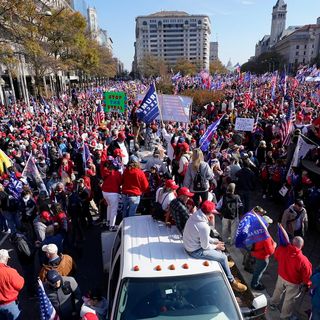 Thousands rally behind Trump, believing he won the race he lost