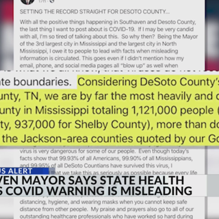 Southaven mayor fires back at Mississippi state officials over COVID-19 cases