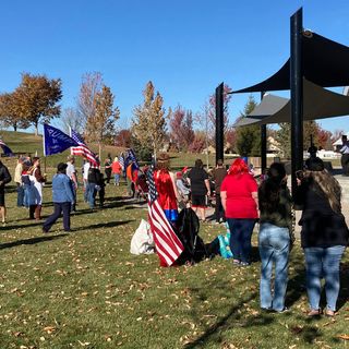 Dozens of people attend Trump rally in Meridian