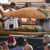 Archaeologists find 100 ancient Egyptian coffins, some with mummies, at burial complex