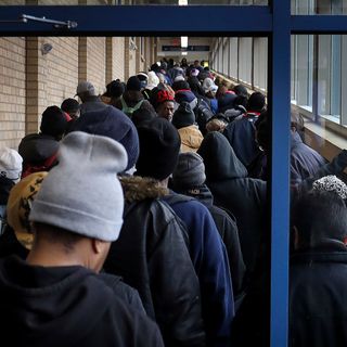 These photos show the staggering food bank lines across America