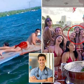 Dr. Mike is called out for hypocrisy after he's seen partying maskless
